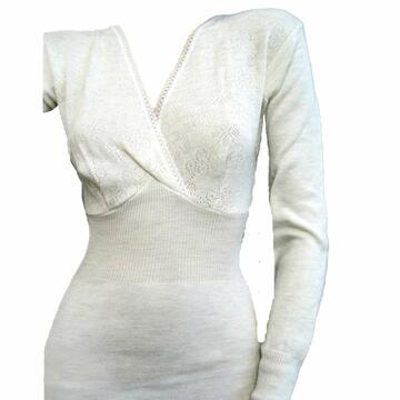 Maglia intima donna misto lana manica lunga scollo v Gicipi 155 con forma seno - CIAM Centro Ingrosso Abbigliamento